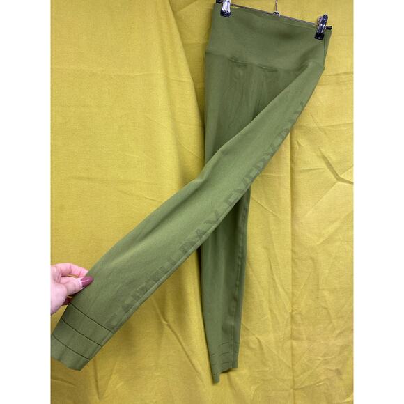 Fabletics Sculptknit Women's Green Stretchy Leggings Earth Day Every Day Small - Picture 2 of 6